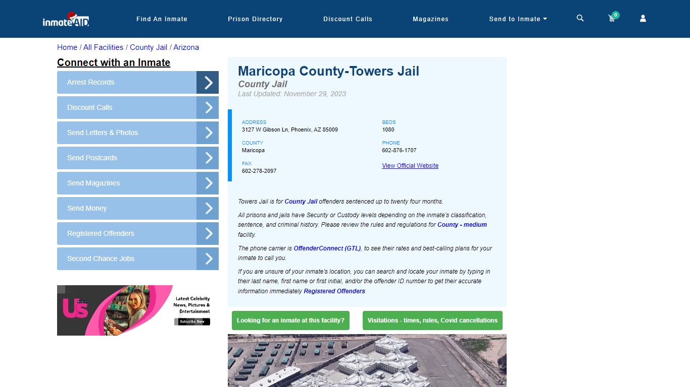 Maricopa County-Towers Jail - Inmate Locator - Phoenix, AZ